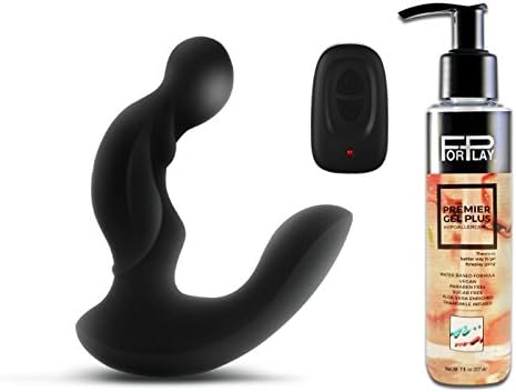 The Nero Premium Silicone Rechargeable Remote Control Wireless P Massager for Men and Paraben Free Premium Hypoallergenic Water-Based Lubricant 7 Oz