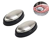 Set of 2 KLIOLO Stainless Steel Soap Bar and Holder/Dishes for Kitchen