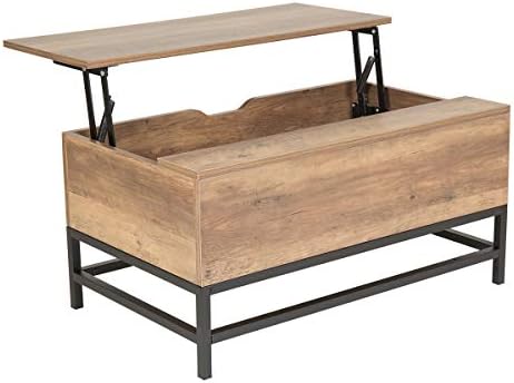 Wonderhome Tavolino Da Caffe Tavolino Con Alzata In Legno Con Cassetto Portaoggetti Per Soggiorno E Ufficio Marrone Scuro Amazon It Casa E Cucina