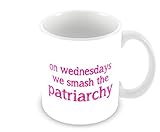 Geek Details on Wednesdays We Smash the Patriarchy Mug Coffee Mug, 11 oz, White