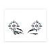 Lady Up 6 PCS Face Jewels Tattoo Set Mermaid Gem Rhinestones Eyes Body Stickers Bindi Crystals Glitter for Rave Party Festival