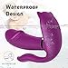 Wearable Heating G-Spot Vibrator Remote Control Clitoris G-Spot and Anus Triple Massager Waterproof Female Masturbation Dildo Vibrating Wand Rechargeable Vagina Stimulate Butterfly Vibrator