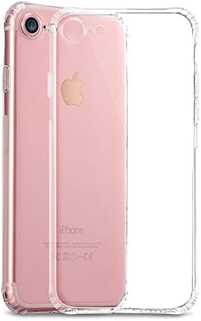 iPhone 7 Case, Shockproof Soft Bumper Cushion Shock-absorption Ultra Slim Fit Non-slip Flexible Easy Grip Clear TPU Protective Transparent Thin Back Cover Crystal Anti-drop Minimalist For Apple