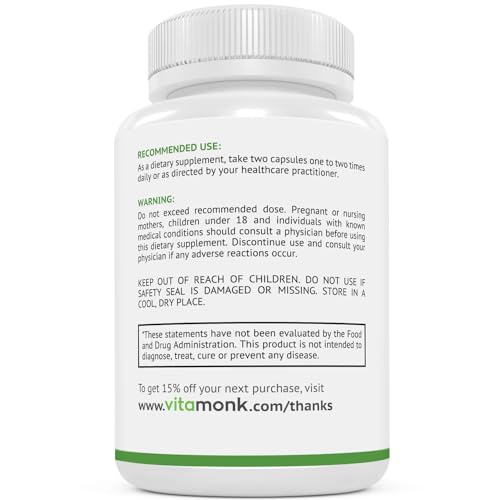 VitaMonk GlycoTrax - High Absorption GPLC Supplement - No Artificial Fillers - GPLC Glycine Propionyl-L-Carnitine Capsules Supplements to Support Healthy Blood Flow - 60 Capsules