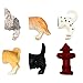 Dog Butt Magnets, Set of 6 - Funny Refrigerator Photo Magnets, Home Office Desk Decor Organizers, Animal Pet Lover Gifts