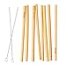 Reusable Bamboo Straws with Case| 8in long Biodegradable Wooden Set of 8 Straws & 2 Cleaning Brushes| Eco-Friendly Travel| Alternative to Plastic & Stainless Steel| Organic| Gift set| Waste less