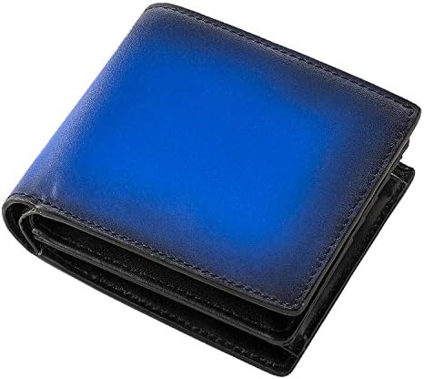 Raffaello 一流の革職人が作る スフマート製法 メンズ二つ折財布 大容量 財布メンズ アズールブルー