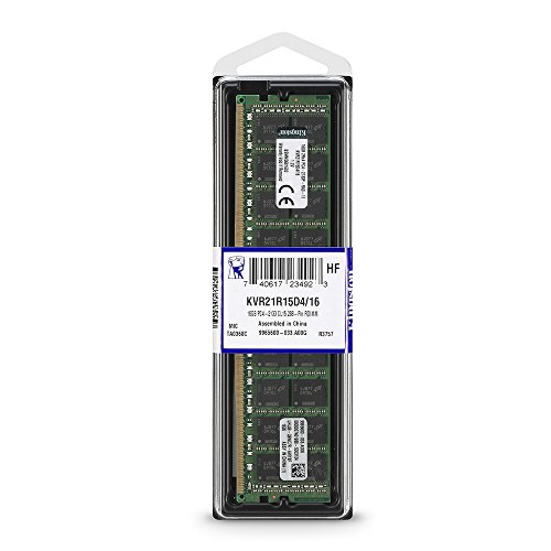 Kingston ValueRAM 16GB RAM 2133MHz DDR4 ECC Reg CL15 DIMM DR x 4 with TS Server Memory (KVR21R15D4/16)