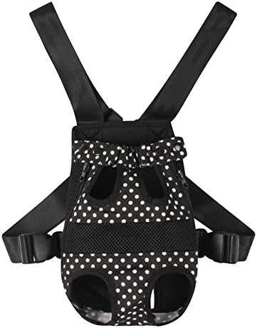 HippiePets Wide Strap Pets Legs Out Front Bag Dog Cat Carrier Front Chest Backpack Travel Bag for Outdoor Activities.