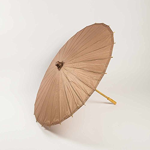 Quasimoon PaperLanternStore.com 32" Brown Paper Parasol Umbrella