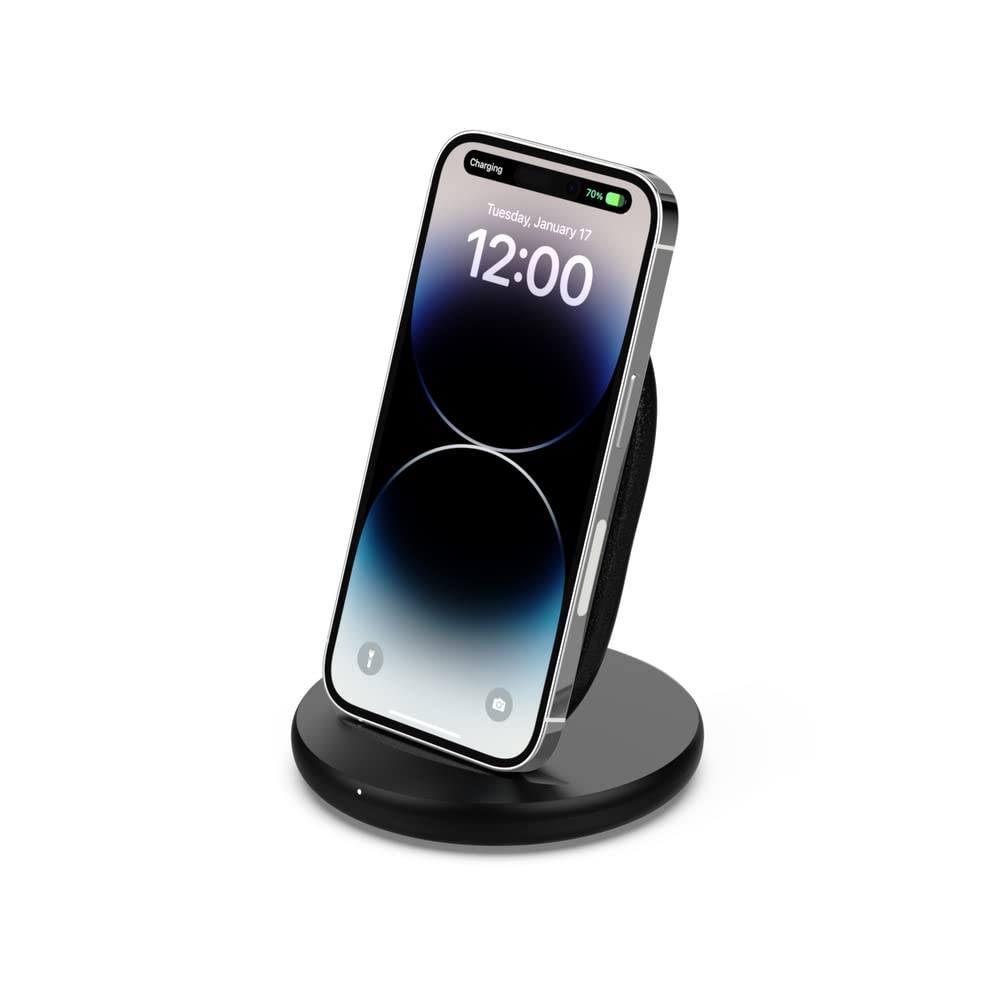 Photo 1 of **NON FUNCTIONAL** Belkin Quick Charge Wireless Charging Stand - 15W Qi-Certified Charger Stand for iPhone, Galaxy, Pixel & More, Charge While Listening to Music, Video Streaming, & Video Calling - Black (No PSU)