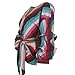 AOMEI Women Spring Summer Blouses with Puff Sleeve Sashes Shirts Peplum Tops Rainbow Stripe Size XL