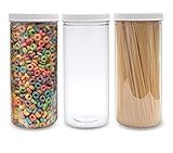 ljdeals 80 oz Tall Clear Plastic Jars with