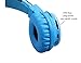 Kids Bluetooth Headphones Foldable Volume Limiting Wireless/Wired Stereo On Ear HD Headset with SD Card FM Radio In-line Volume Control Microphone for Children Adults (Orange)