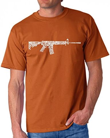 Men's Word Art T-Shirt - AR15 2nd Amendment Word Art - Texas Orange - X-Large