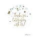 Andaz Press Mint Green Gold Glitter Boy Baby Shower Party Collection, Round Circle Label Stickers, Thank You for Celebrating with US, 40-Pack
