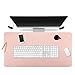 Desk Pad Protector Office Desk Mat, BUBM Waterproof PU Leather Desk Writing Mat Laptop Large Mouse Pad Desk Blotters Desk Decor for Office Home, 35.4