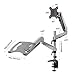 2-in-1 Full Motion Gas Spring Dual Monitor Arm Desk Mounts Laptop & Monitorthumb 2