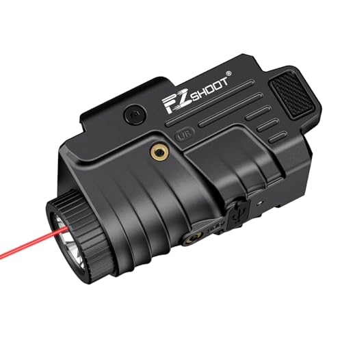 EZshoot 800 Lumens Pistol Light Laser Combo Rechargeable for Home Defense