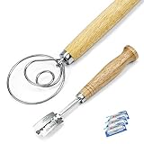 WERTIOO Danish Dough Whisk +Bread Scoring Lame For Bread