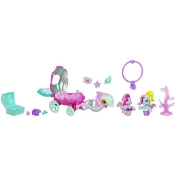 Amazon.com: My Little Pony Mermaid Dolphin Carriage: Toys 