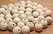 Craft Wood Beads, Penta Angel 25mm 50Pcs Unfinished Round Smooth Wooden Space Beads Garland Beads for DIY Painting Woodworking Home Table Decoration