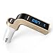 LDesign FM Transmitter, Bluetooth Wireless in-Car FM Radio Adapter Car Kit with Hand Free Call | Stereo 4 Modes Music Play | TF Card &U-Disk Reading Applicable for All Smart Phones -Gold