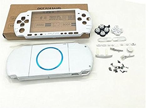 New Ersatz Sony PSP 3000 Konsole Full Gehäuse Shell Cover mit Button Set – Weiß.