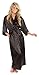 VEAMI Women's Kimono Robe-Black Pearl-Medium, Long
