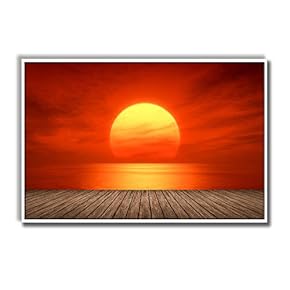 Framed Canvas Home Artwork Decoration Beautiful Sunrise Canvas Wall Art for Living Room, Bedroom - 16x24 inches