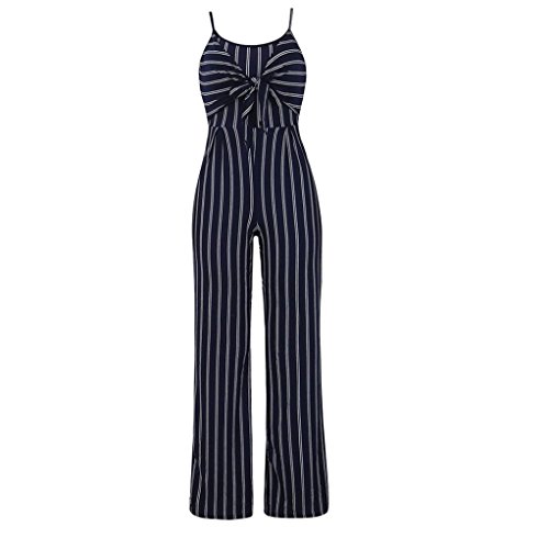image for WuyiMC Jumpsuit, Womens Clubwear Strappy Striped Playsuit Bandage Body