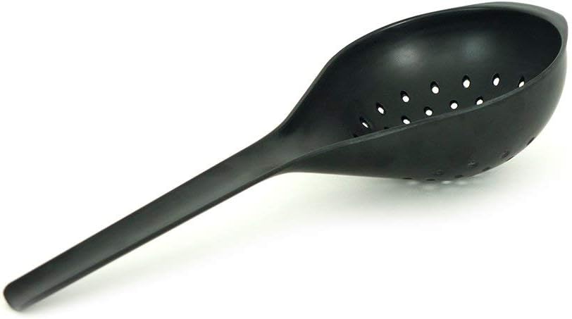 BIOBU by EKOBO 68715 Pronto Colander Mesh Ladle Strainer Ladle Bamboo Melamine 32 x 12.5 x 5.5 cm Black