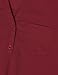 Messic Women's V-Neck Blouses 3/4 Roll-up Sleeve Button Casual Chiffon Tunic Shirt (Wine, XX-Large)