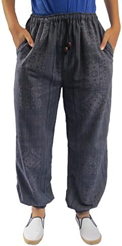 Wynnthaishop Cotton Men Womens Sport Running Fitness Yoga Pants (One size, Dark blue)