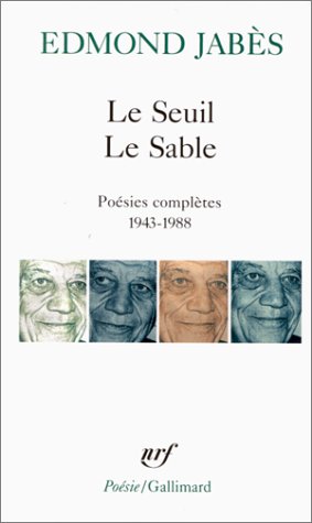 Seuil Le Sable (Poesie/Gallimard) (English and French Edition) by Edmond Jabes
