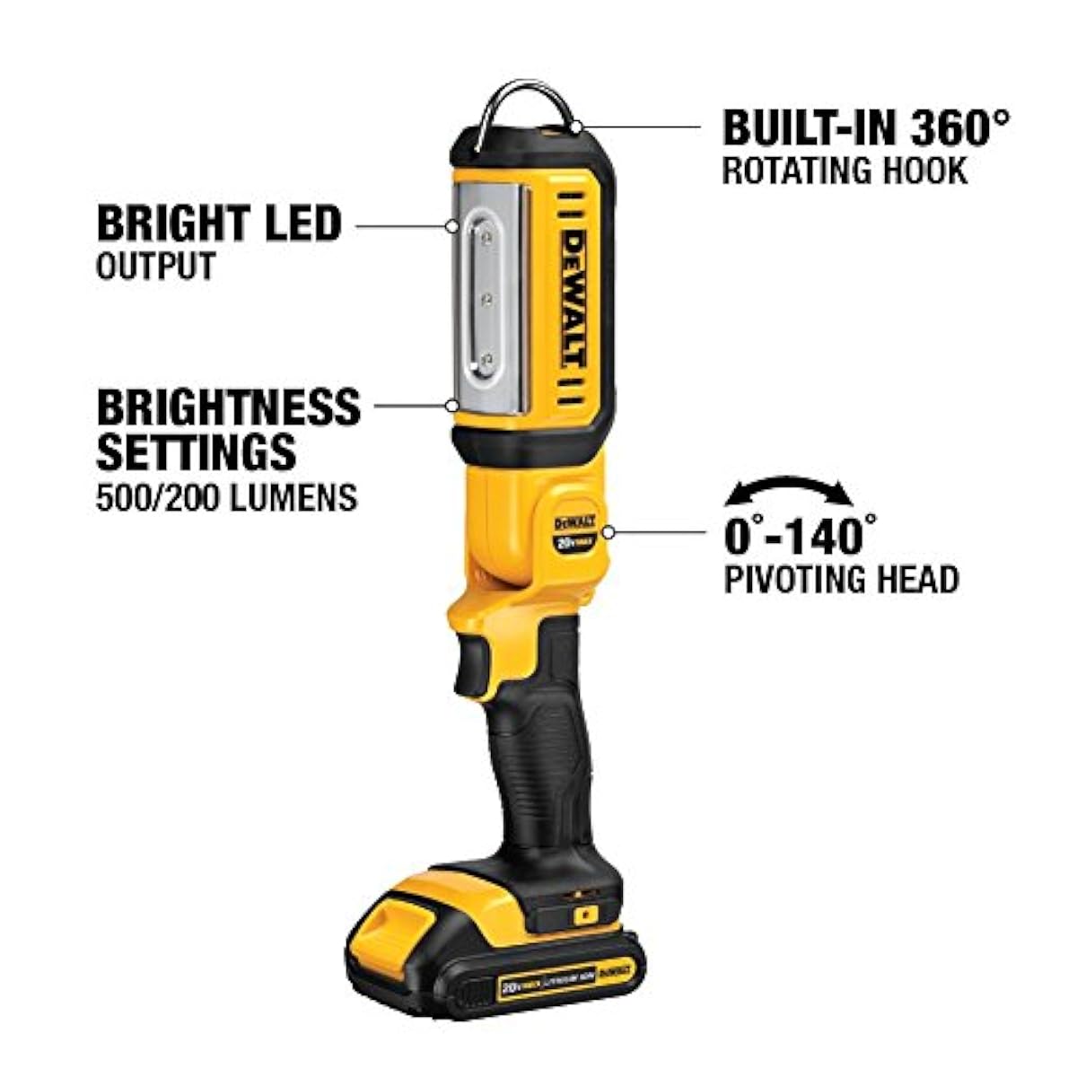 DEWALT (DCL050) 20V MAX LED Work Light, Hand Held, Tool Only eBay
