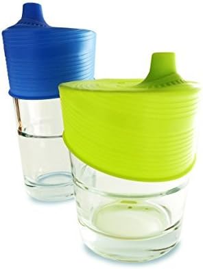Silikids Siliskin Silicone Sippy Tops, Blue/Lime by Silikids