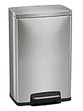 Tramontina Step on Waste Can, Stainless Steel Trash Can Step Can 13 Gallon Large Capacity (1 Trash Can)