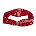 Lux Accessories Red Bandana Print Knot Front Headband