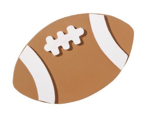 Darice 9199-53 Layered Natural Painted Wood Cutout, Football