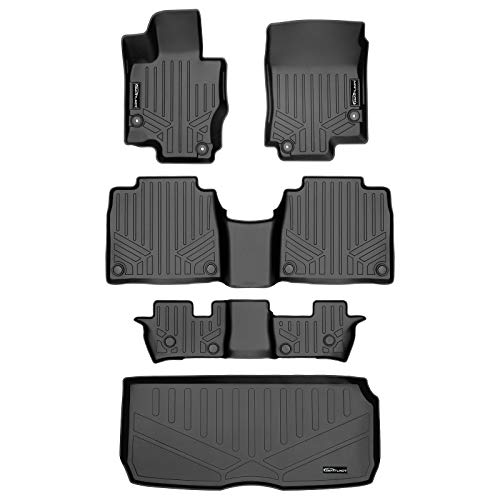SMARTLINER Floor Mats 3 Rows - Cargo Liner Behind 3rd Row Set Compatible with 2…