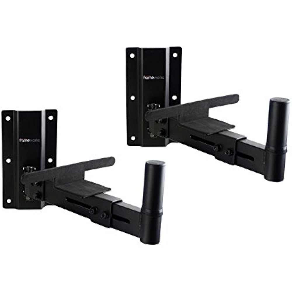 Gator Frameworks Adjustable Studio Speaker Wall Mount Fits Both 38mm