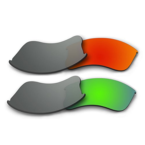 2 Pair Replacement Polarized Lenses for Oakley Flak Jacket XLJ Pack P1