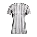 WuLun Women's Sexy Summer Street Paris Letter Print See Through Mesh T-Shirts Tops (Small, Striped)