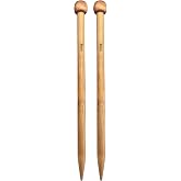 Weabetfu Bamboo Knitting Needle Straight Single Pointed 10-inch Length Knitting Needles for Handmade DIY Knitting,US Size 13(9mm)