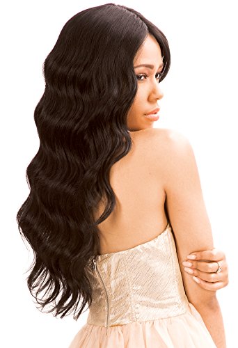 New Born Free Human Hair Blend Lace Front Wig Magic Lace U-Shape Lace Wig MLUH94 (1B) …