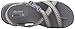 Skechers Women's Reggae Kooky Flat Sandal, Grey/Amp; Yellow, 9 M US