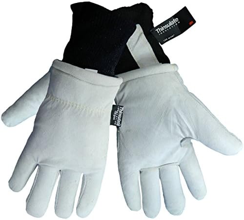 Global Glove 2800GDC-XL Insulated Freezer Glove, Split Goatskin, Knit Wrist, 150 g Thinsulate