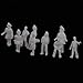 100pcs White Model Train People Figures 1:200 Scale