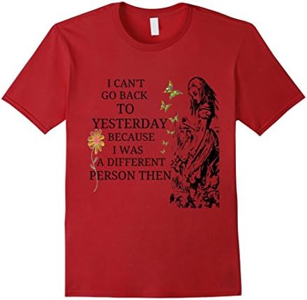Men's ALICE IN WONDERLAND T-SHIRT MOTIVATIONAL SHIRT! XL Cranberry